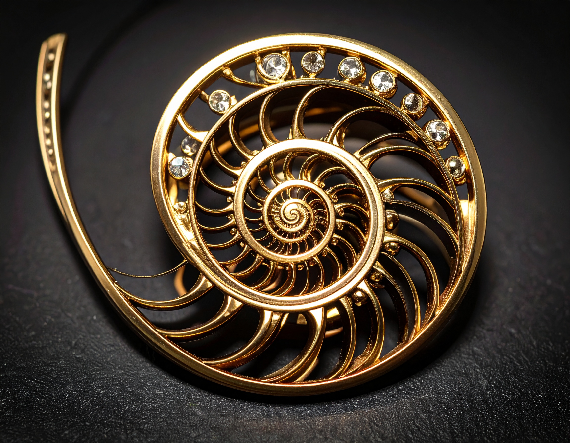 Fibonacci swirl in sand